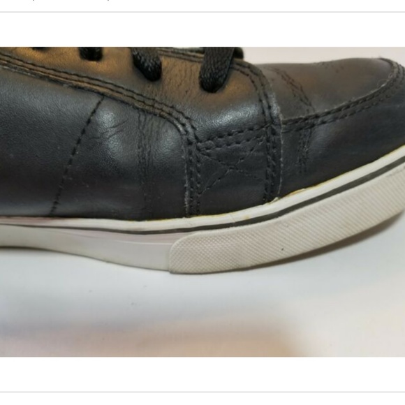QUIKSILVER Regal Black LEATHER lace up sneakers 13 - Picture 5 of 8